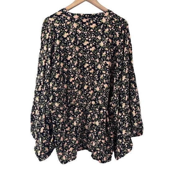 Sim & Sam Floral Open Front Kimono Cardigan - Picture 2 of 6
